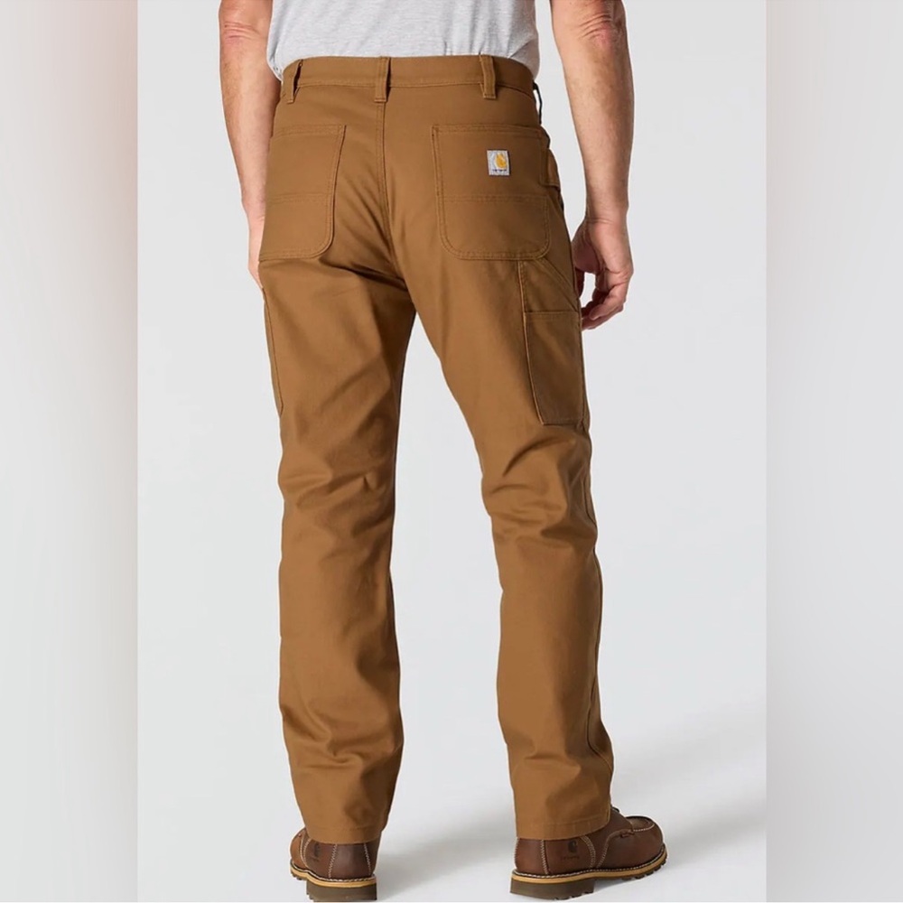 CARHARTT STRAIGHT FIT DUCK DUNGAREE WORK PANTS, SIZE 36 × 32.